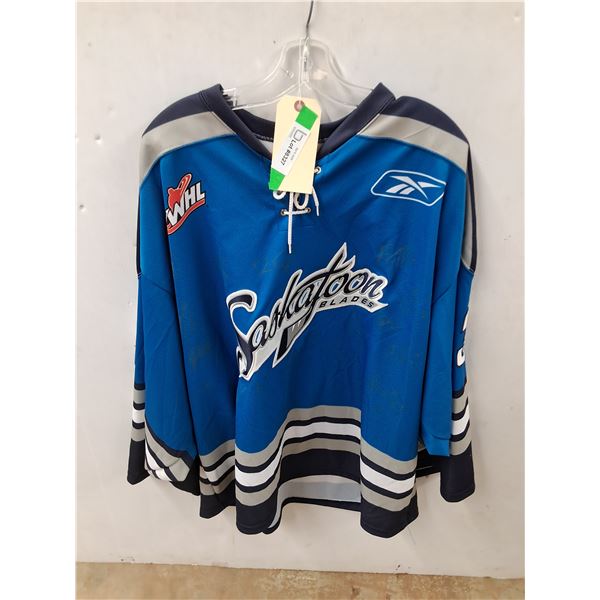 * WHL Saskatoon Blades Autographed Jersey - Size L - CANNOT AUTHENTICATE