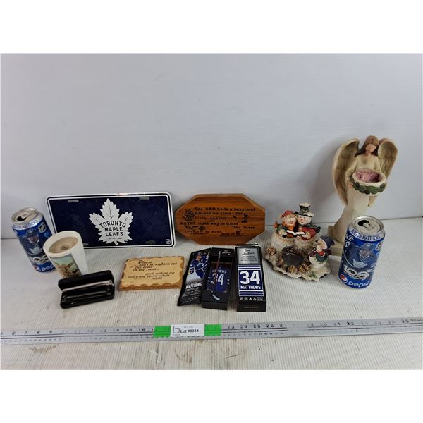 Vintage Pepsi Cans, Tea Light Holders, Toronto Maple Leafs License Plate, Wall Plaques, Misc