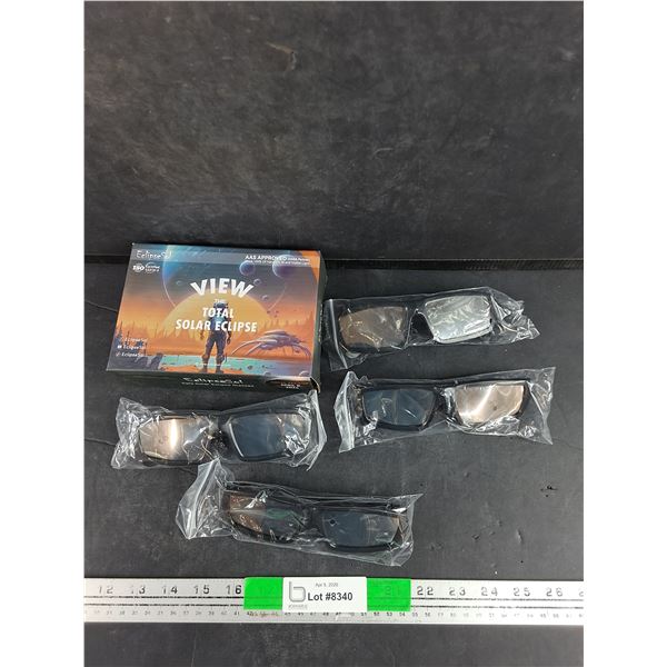 (4) EclipseSol Safe Solar Eclipse Glasses - New