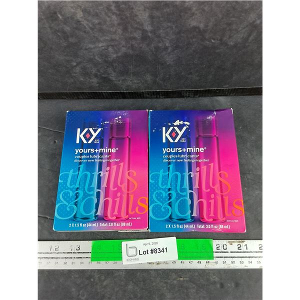 KY Yours+Mine Couples Lubricants - Sealed, Expires 2026/05 & 2025/12