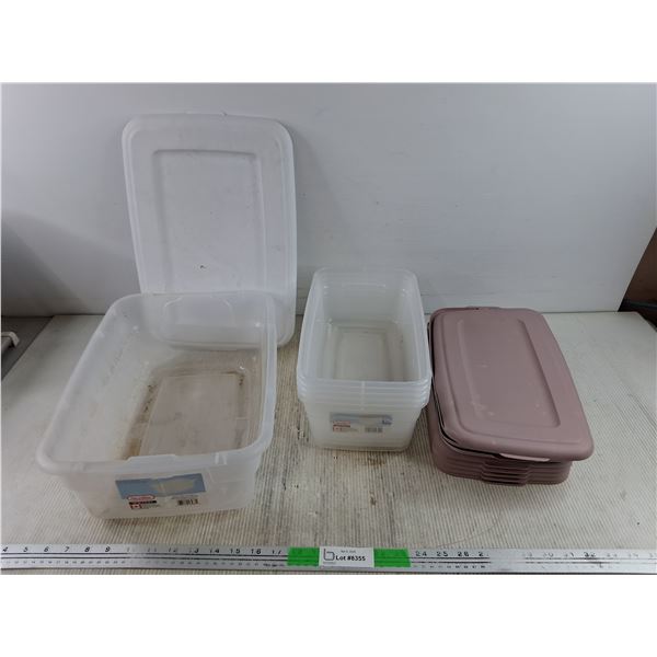 (6) Sterlite Plastic Containers w/Lids