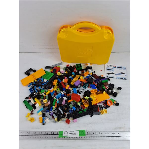 Plastic Lego Case & Assorted Lego