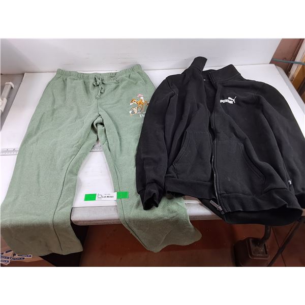 Disney Bambi Sweatpants - Size L, Puma Jacket - Size L