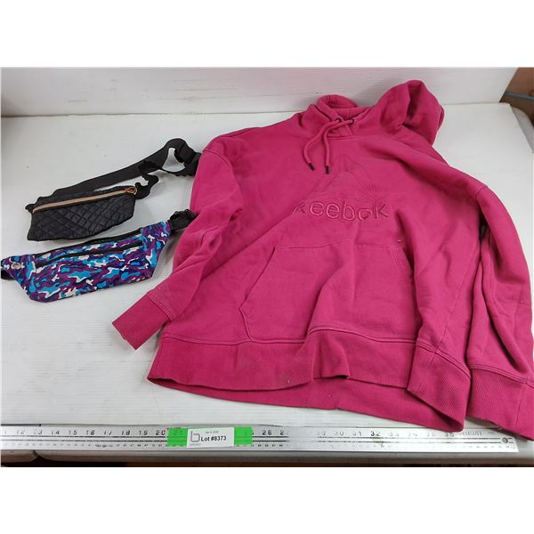 (2)  Waist Bags & Reebok Pink Bunny Hug - Size L