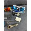 Image 4 : Leather Wallet, Sunglasses, Joysticks, Li Ion Battery, Smoking Pipe, Misc
