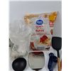 Image 6 : Quick Oats - Expire Nov 2026, Measuring Cups, Strainer, Spatulas, Can Opener, Pizza Cutter, Misc
