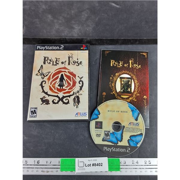 Sony Playstation 2 Rule of Rose Game - CANNOT AUTHENTICATE