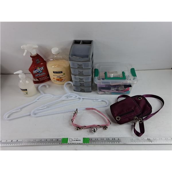 Spa Soap, Carpets & Rugs Cleaner, Hangers, Pet Collar, Small Bag, Misc -PICK UP ONLY
