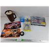 Image 1 : Tupperware Pitcher, Electrical Tool Kit, Ice Pack, Nascar License Plates, Measure & Mix Spoon