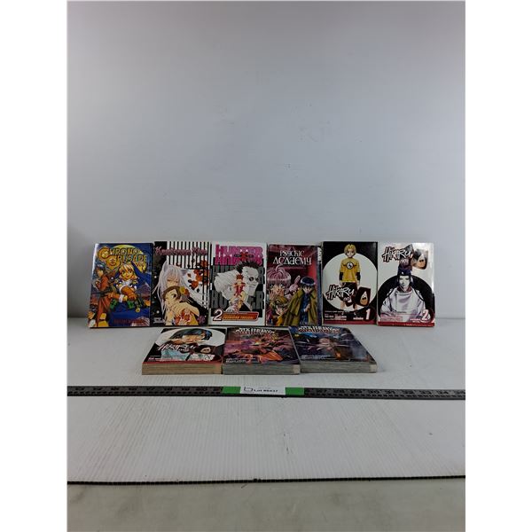 (9) Japanese Books- Chrono Crusade,Kamisama Kiss, Hunter, Psychic Academy, Hikaru, Misc