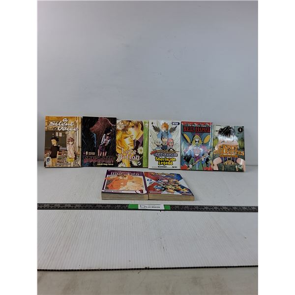 (8)Japanese Books- A Silent Voice, Love Rotation, Red Hood, Candy Cigarettes, Host Club, Misc