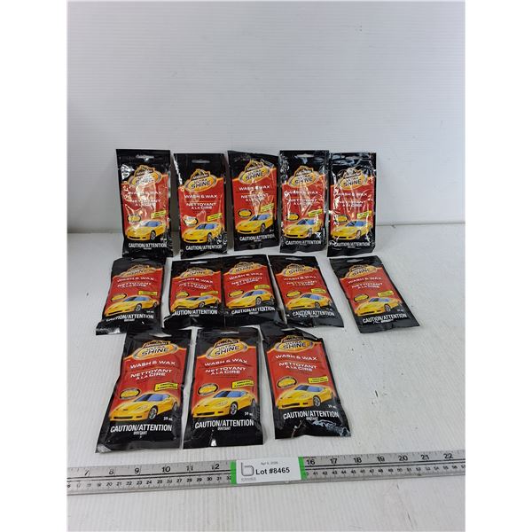 (13) Packets of Ultra Shine Car Wash and Wax - Cannot Ship