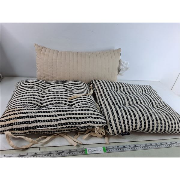 Decorative Pillow & (2) Cushions