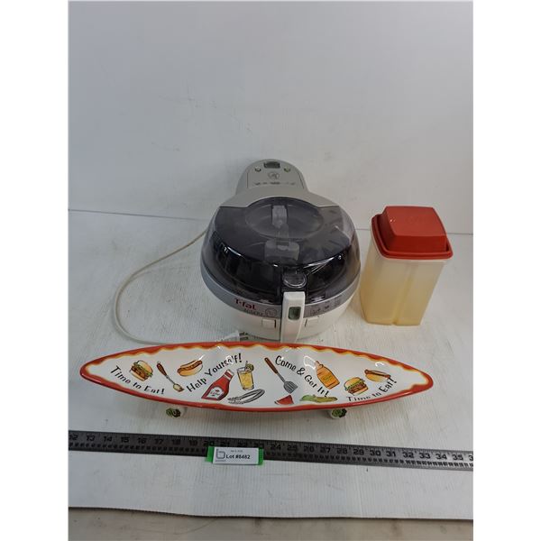T-fal Actifry - Powers On, "Skateboard" Platter, Tupperware Sealer Strainer