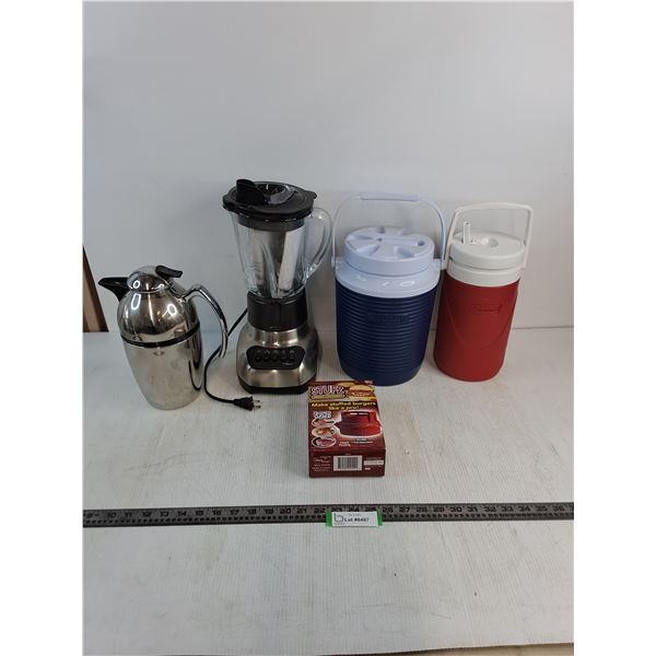 Hamilton Beach Blender - Tested, Carafe, Rubbermaid & Coleman Thermos, NIB Stufz Burger Patty Maker
