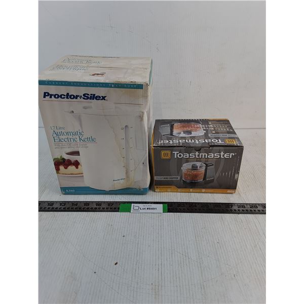 (NIB) Proctor-Silex Electric Kettle & Toastmaster Mini Chopper