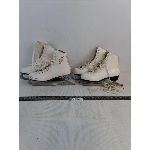 (2) Pairs of Women's Size 5 Leather Figure Skates (CCM & Dominion)