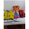 Image 1 : (4) Assorted Life Jackets (1-Adult, 3-Child)