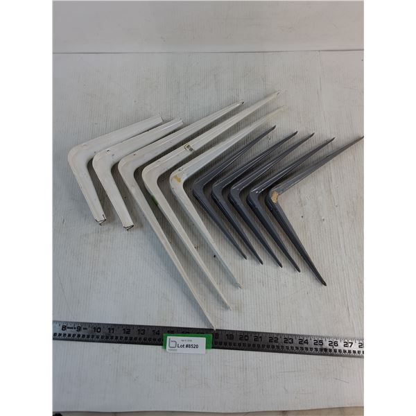 (10) Shelf Brackets - Largest is 12"x10"