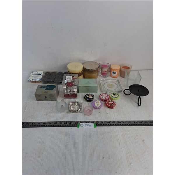 Assorted Scented Candles & Holders