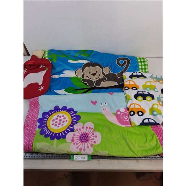 (3) Toddler Blankets & Hot Water Bottle