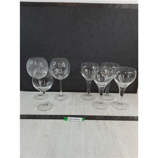 (7) Stemmed Wine Glasses