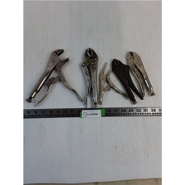 (5) Various Vise Grips  Up to 9"