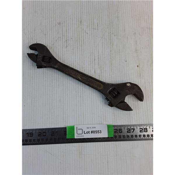 Antique Double Ended Crescent Wrench 8-10"