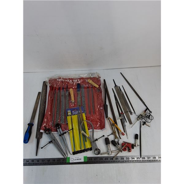 Mostly Files, Dividers and Calipers, Chucks, Electrical Testers, Misc