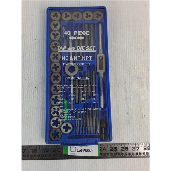 (40) Piece Tap And Die Set