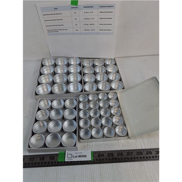 (4) Sets Of Mini Aluminum Containers NIB