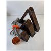 Image 2 : Glass Beads, Curling Rock Style Ceramic Storage Container, Wine Aerator, Misc.