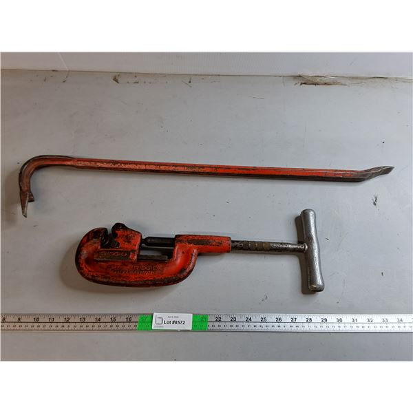 Ridgid Pipe Cutter & Crow Bar 29"-As Is, Cannot Ship