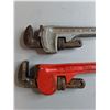 Image 2 : (2) Pipe Wrenches- 14" & 18"- Pickup Preferred