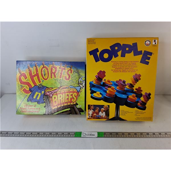 (2) Games- Topple & Shorts n' Briefs