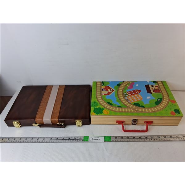 Backgammon & Toy Train Set