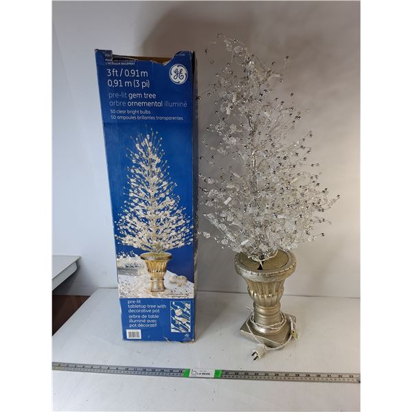 3 Ft. Pre-lit Gem Tree- Powers On - PICK UP