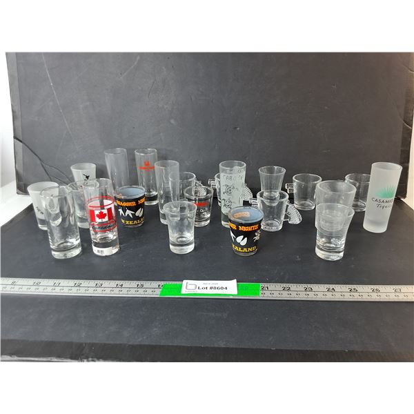 (22) Shot Glasses- New Zealand, Canada, Misc.