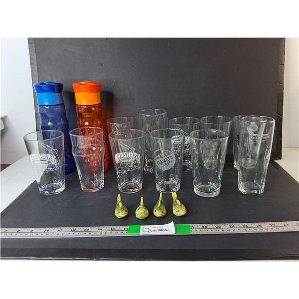 Fish Salt & Pepper Shakers, Glasses, (2) Contigo Water Bottles