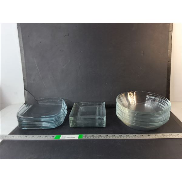 Glass Dish Lot- Bowls, Dessert & Bread Plates - PICK UP ONLY