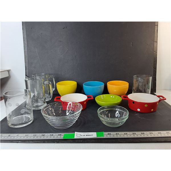 Glass Beer Steins, Glass & Ceramic Bowls, Glasses - PICK UP