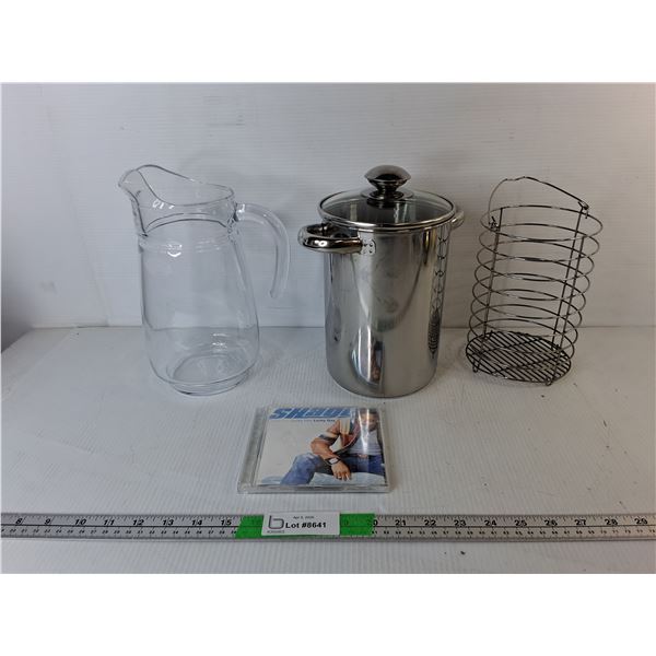 Glass Pitcher, Vertical Steamer & Shaggy CD