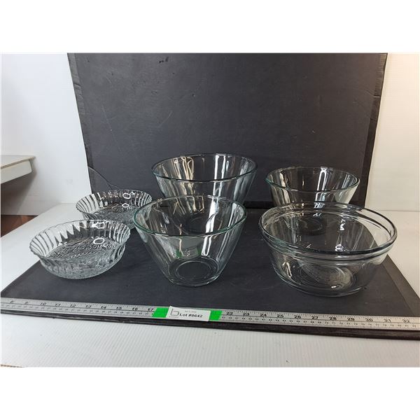 (6) Glass Bowls Up to 9.75" Diameter - PICK UP
