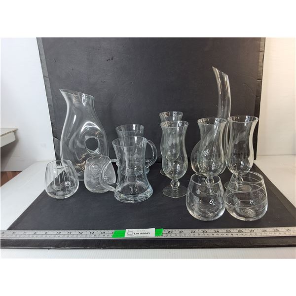 Glass Lot- Cups, Beer Steins, Vases Up to 13.5" - PICK UP