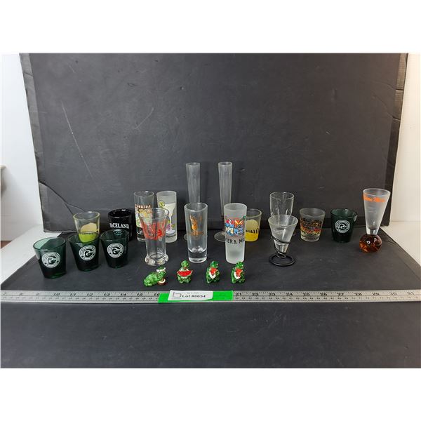 Shot Glasses- Ducks Unlimited, Elvis, Jamaica, Misc.