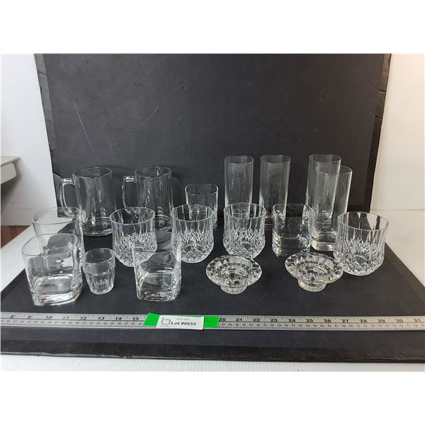 Glass & Crystal Cups, Beer Steins, Candle Holders - PICK UP