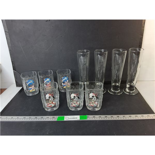 Footed Beer & Mickey Mouse Glasses - PICK UP