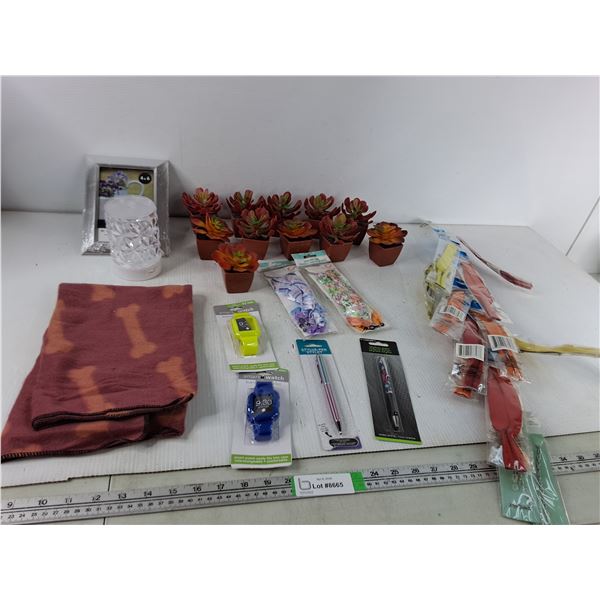 Various Fake Plants, Eyeglasses Cords, Smart Watch Band, Misc