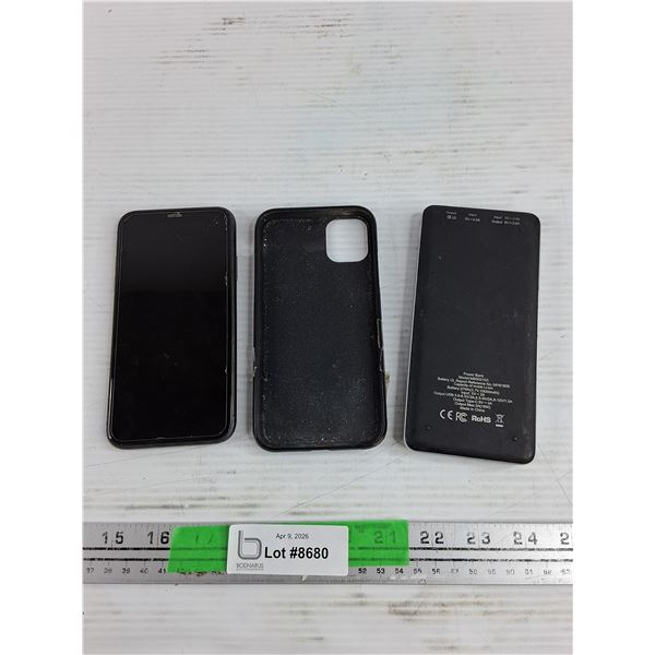 Apple iPhone 11 w/ Case & 10000mAh Power Bank - As Is