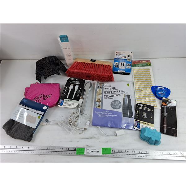 Charge & Sync Cable and Adapter, Broom Head, Halloween Mask, Cutlery, Syringe Pen, Misc